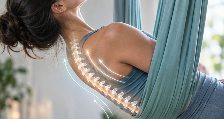 Aerial Yoga Spinal Decompression Benefits What Hanging Really Does to Your Back